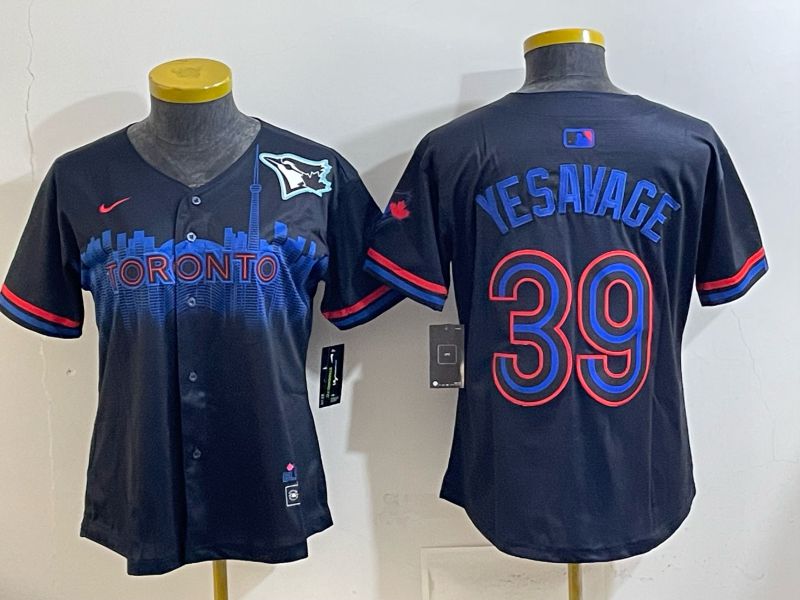 Women 2025 Nike Toronto Blue Jays #39 Yesavage Blue Game MLB Jersey 04